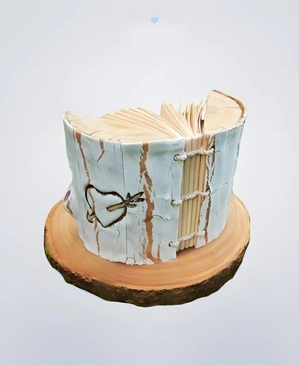 Оригинальный торт книга с сердечком Фото