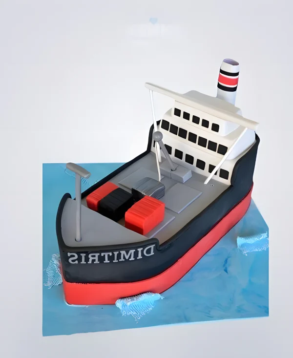 Торт Корабль в морском стиле Фото