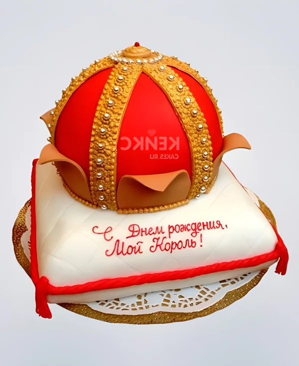 Торт с короной для мужа Фото