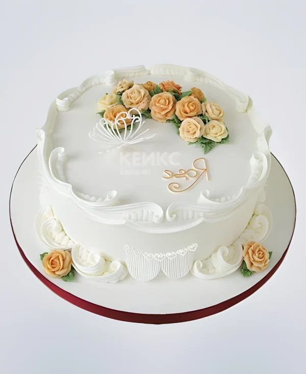 Современный торт в стиле ламбет Фото