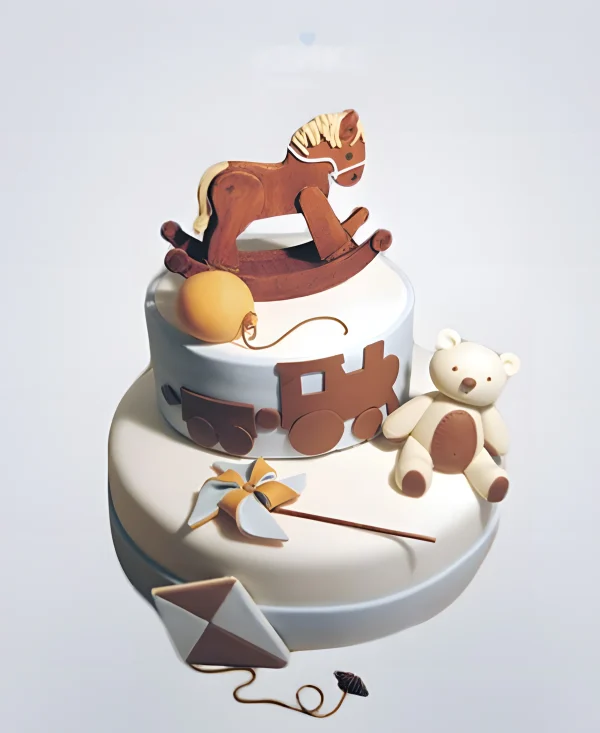 Торт с лошадкой и медвежонком Фото