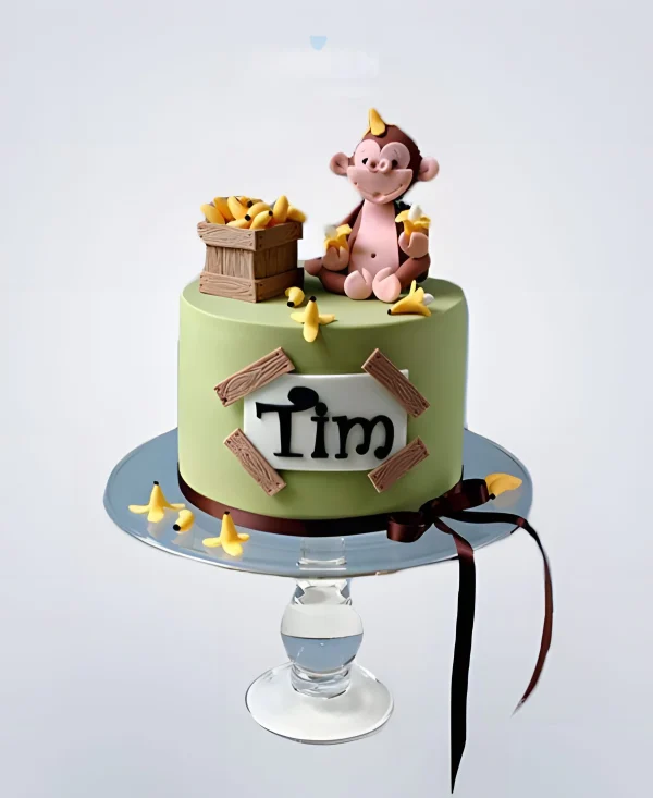 Торт обезьянка с бананами Фото