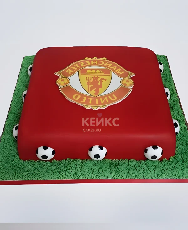 Изящный торт Манчестер Юнайтед с логотипом Фото