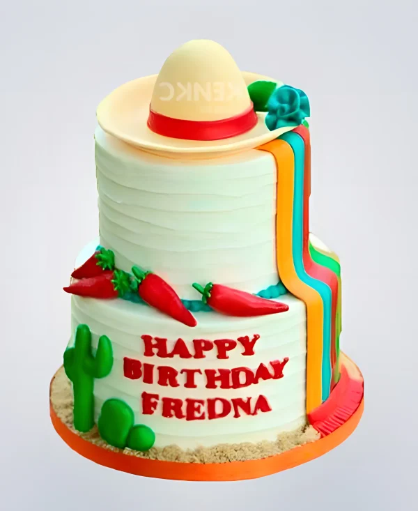 Очаровательный Мексиканский торт с шляпой Фото