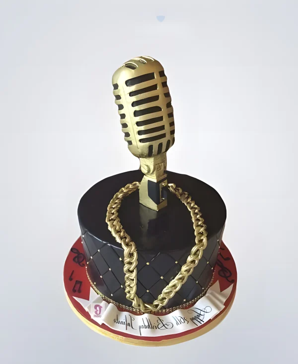 Торт в форме микрофона Фото