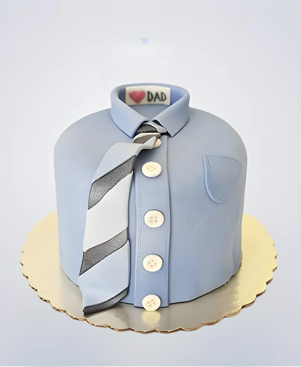 Торт на 25 лет мужчине в виде рубашки с галстуком Фото