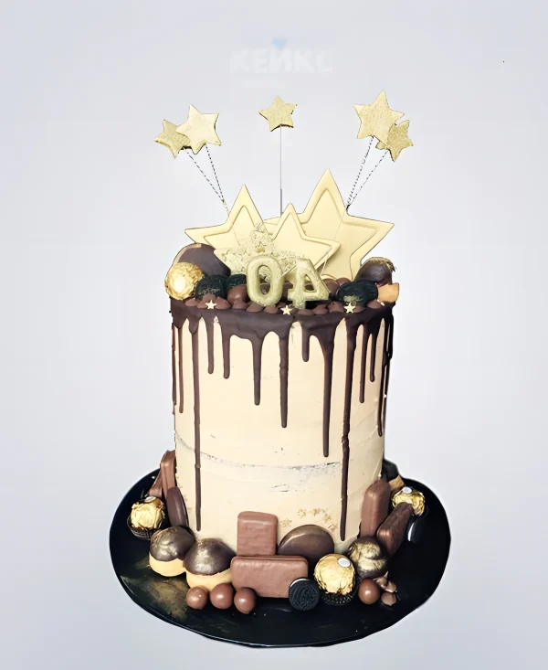 Торт со звездами на юбилей мужчине 40 лет Фото