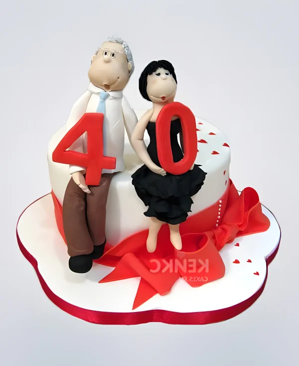 Торт с фигурками с цифрами Фото