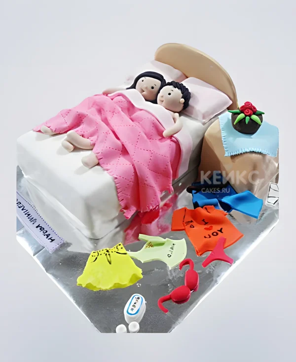 Торт в виде кровати Фото