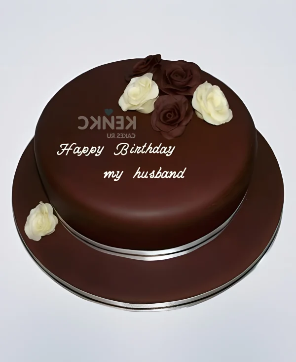 Торт с надписью мужу на день рождения Фото