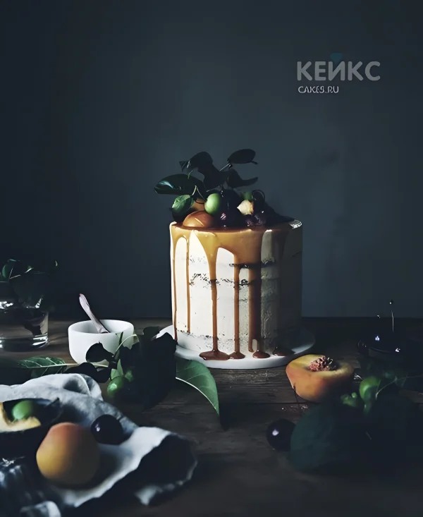 Вкусный торт с ягодами без мастики Фото