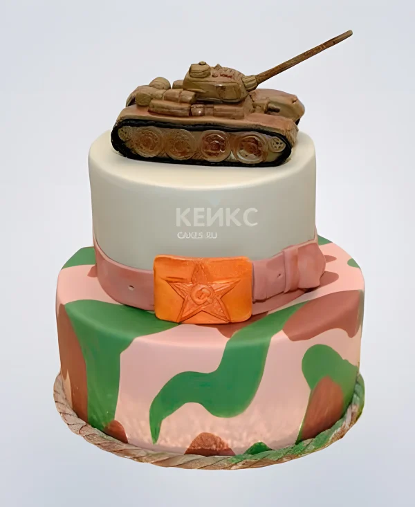 Торт коллегам на 23 февраля Фото