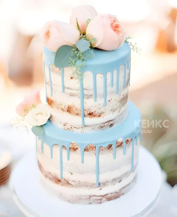 Торт на бирюзовую свадьбу Фото
