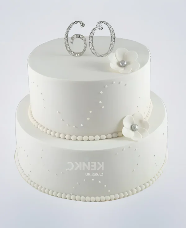 Торт на годовщину свадьбы 60 лет (бриллиантовая) Фото