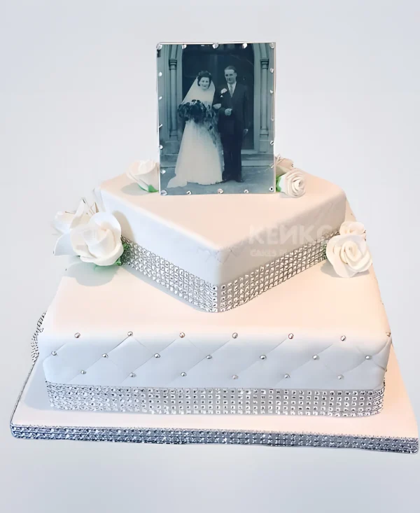 Торт на бриллиантовую свадьбу бабушке и дедушке 60 лет Фото