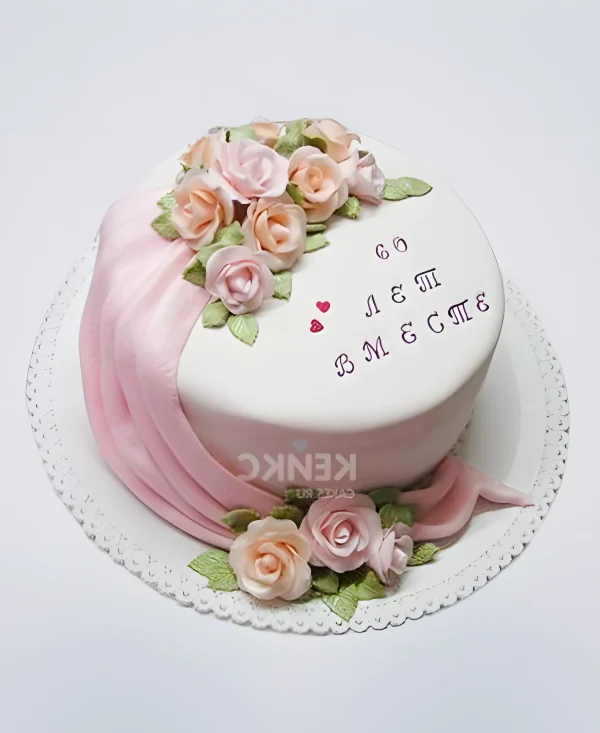 Торт на бриллиантовую свадьбу Фото