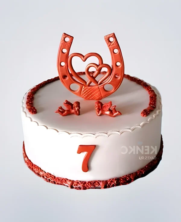Торт на годовщину медной свадьбы 7 лет Фото