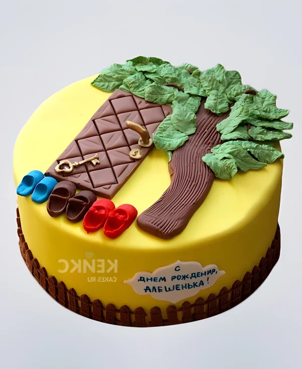 Кремовый торт на новоселье Фото