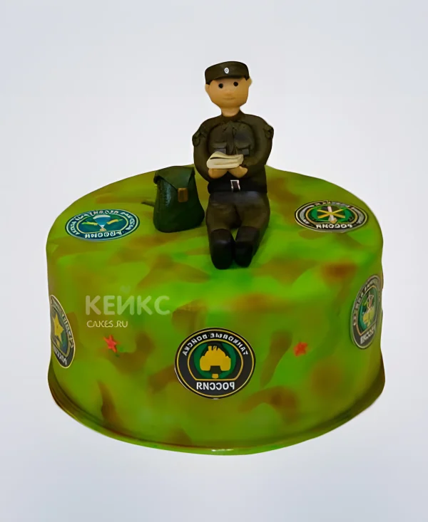 Прикольный торт на проводы в армию Фото