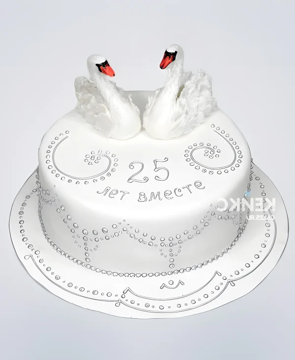 Торт родителям на годовщину свадьбы 25 лет Фото