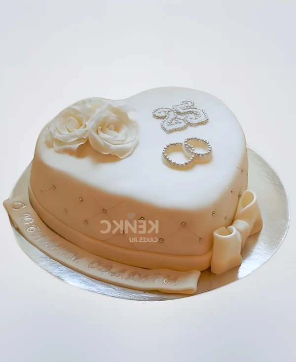 Торт на серебряную годовщину свадьбы Фото