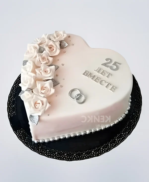 Торт на серебряную свадьбу 25 лет вместе Фото