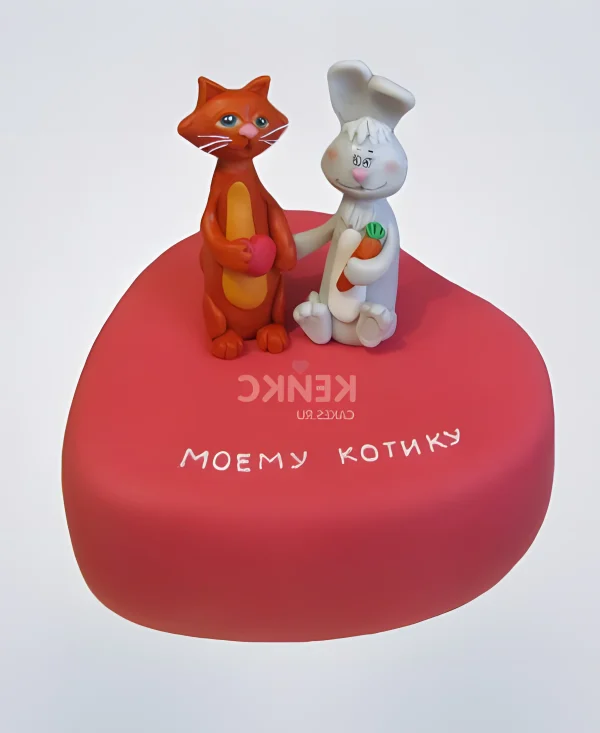 Уютный торт на ситцевую свадьбу с фигурками Фото