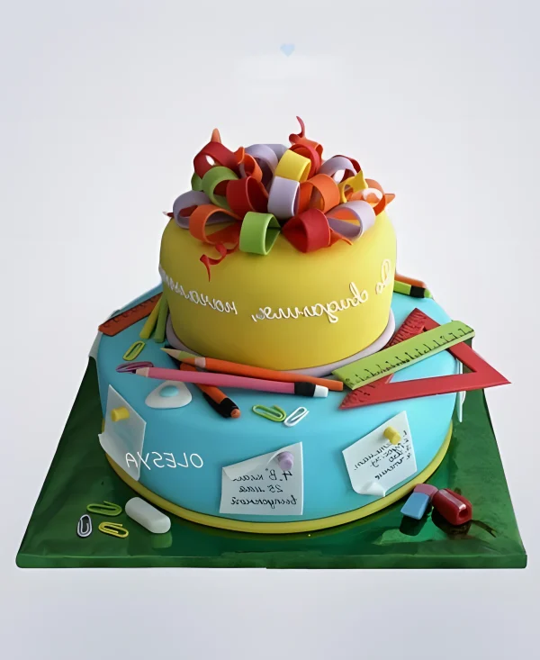 Оригинальный торт на детский выпускной в 4 классе Фото