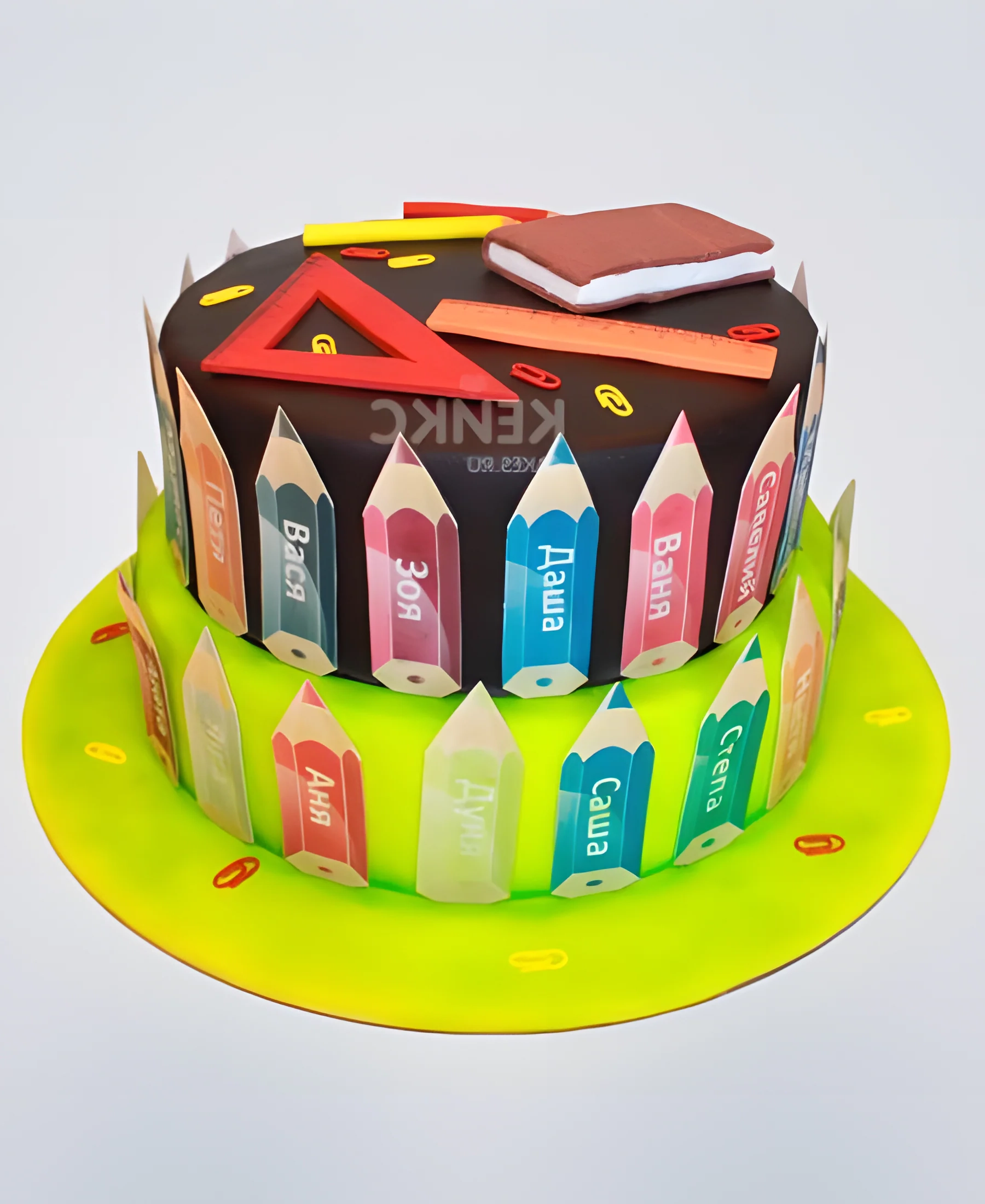 Торт в школу с именами Фото