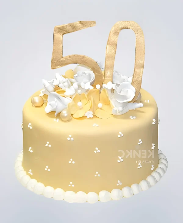 Торт на золотую свадьбу 50 лет Фото