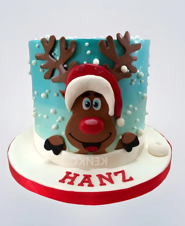 Прикольной торт с оленем Фото