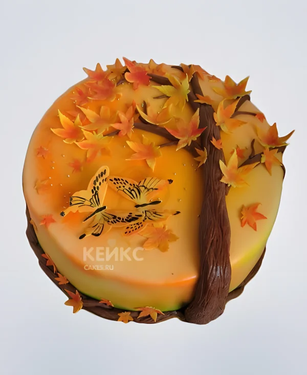 Торт в стиле осени Фото