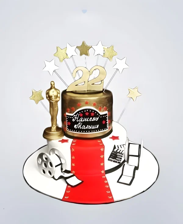Торт в стиле Оскар с красной дорожкой Фото