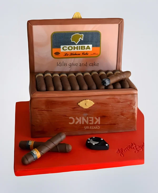 Торт коробка с сигарами Фото