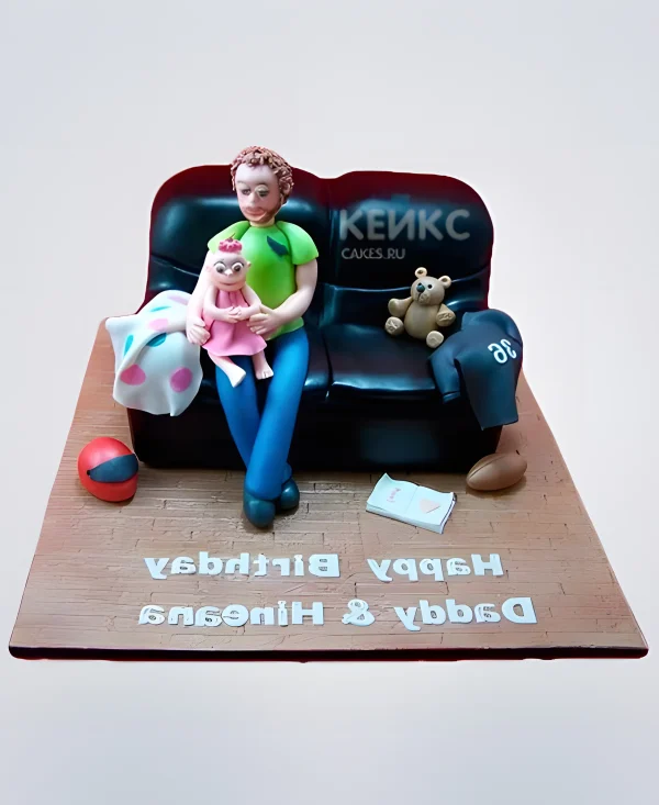 Торт в виде кожаного дивана Фото