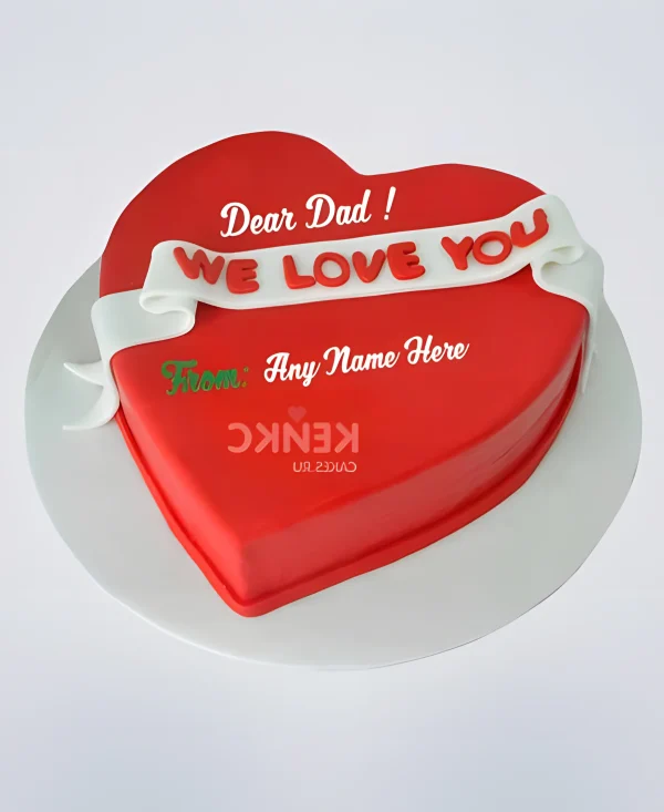 Торт в виде сердца для папы Фото