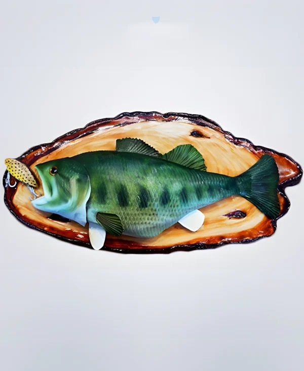 Торт 3D в виде рыбы зеленого цвета Фото