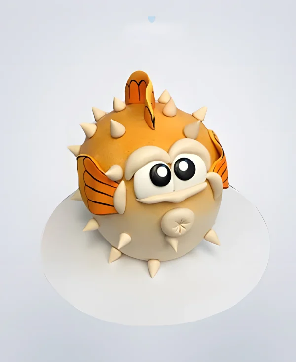 Торт 3D в виде желтой рыбы Фото