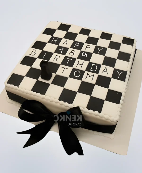 Торт с шахматной доской на день рождения Фото
