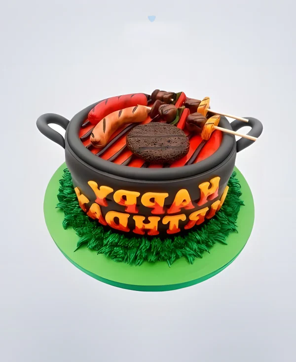 Торт шашлык в виде барбекю Фото
