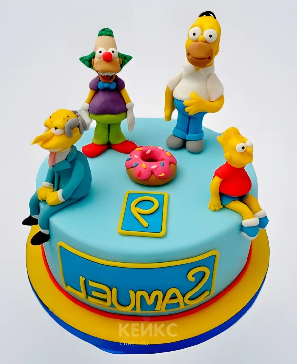 Торт в стиле Симпсонов Фото