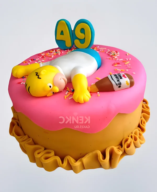 Торт Симпсоны пьяный Гомер Фото