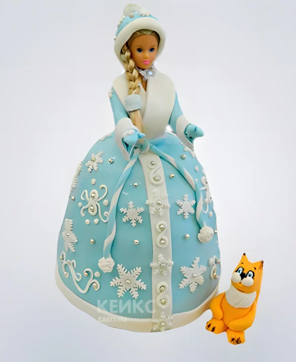 Торт Снегурочка с лисой Фото