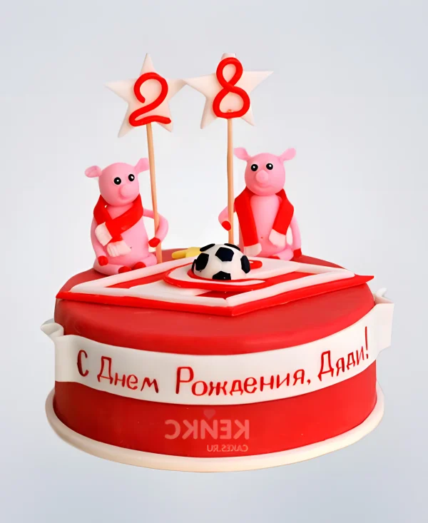Торт с логотипом спартак на день рождения Фото