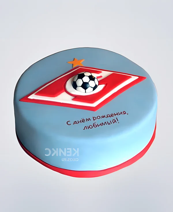 Торт Спартак с надписью из мастики Фото