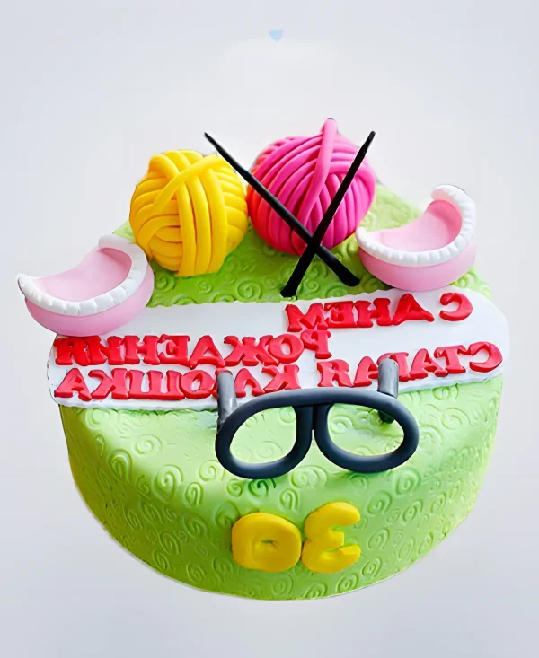 Зеленый торт старая клюшка Фото