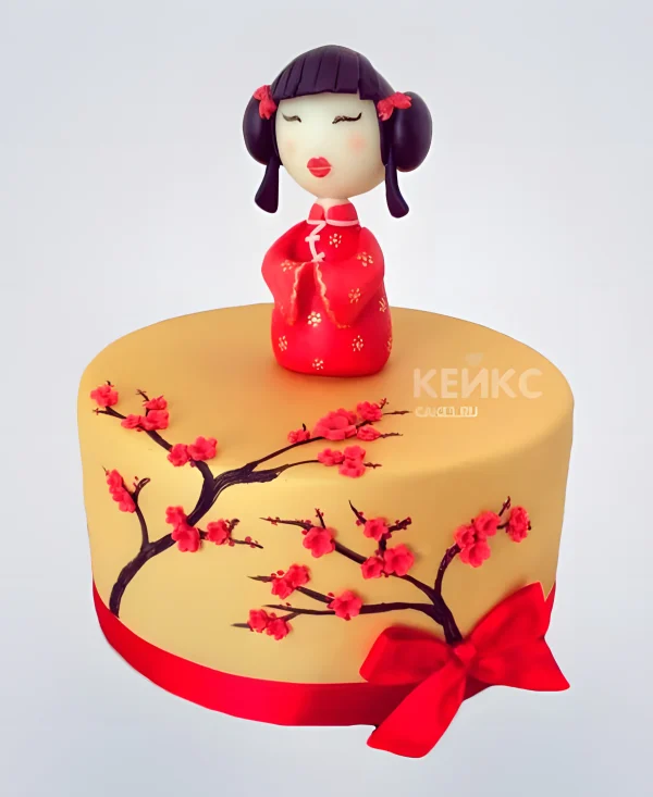 Торт в японском стиле для девочки Фото