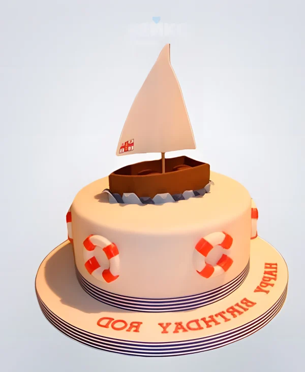 Морской торт для мужчины на день рождения Фото
