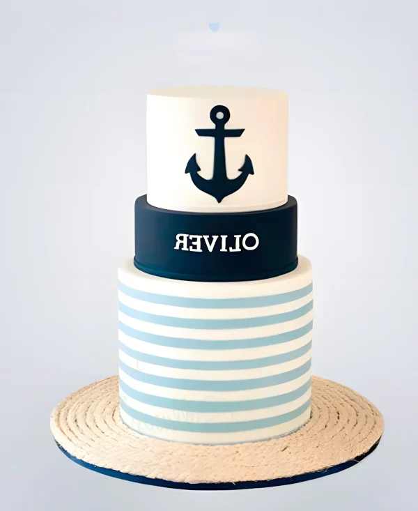 Стильный морской торт для мужчины Фото