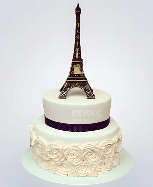 Торт во французском стиле с Эйфелевой башней Фото